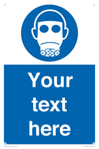 Custom Respirator Required Sign